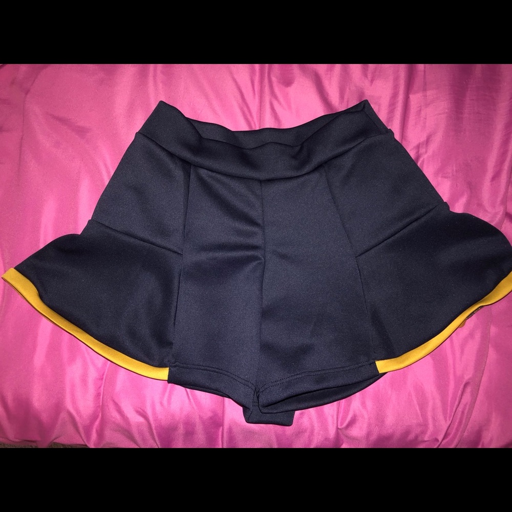 Blue & Gold spirit cheer skort